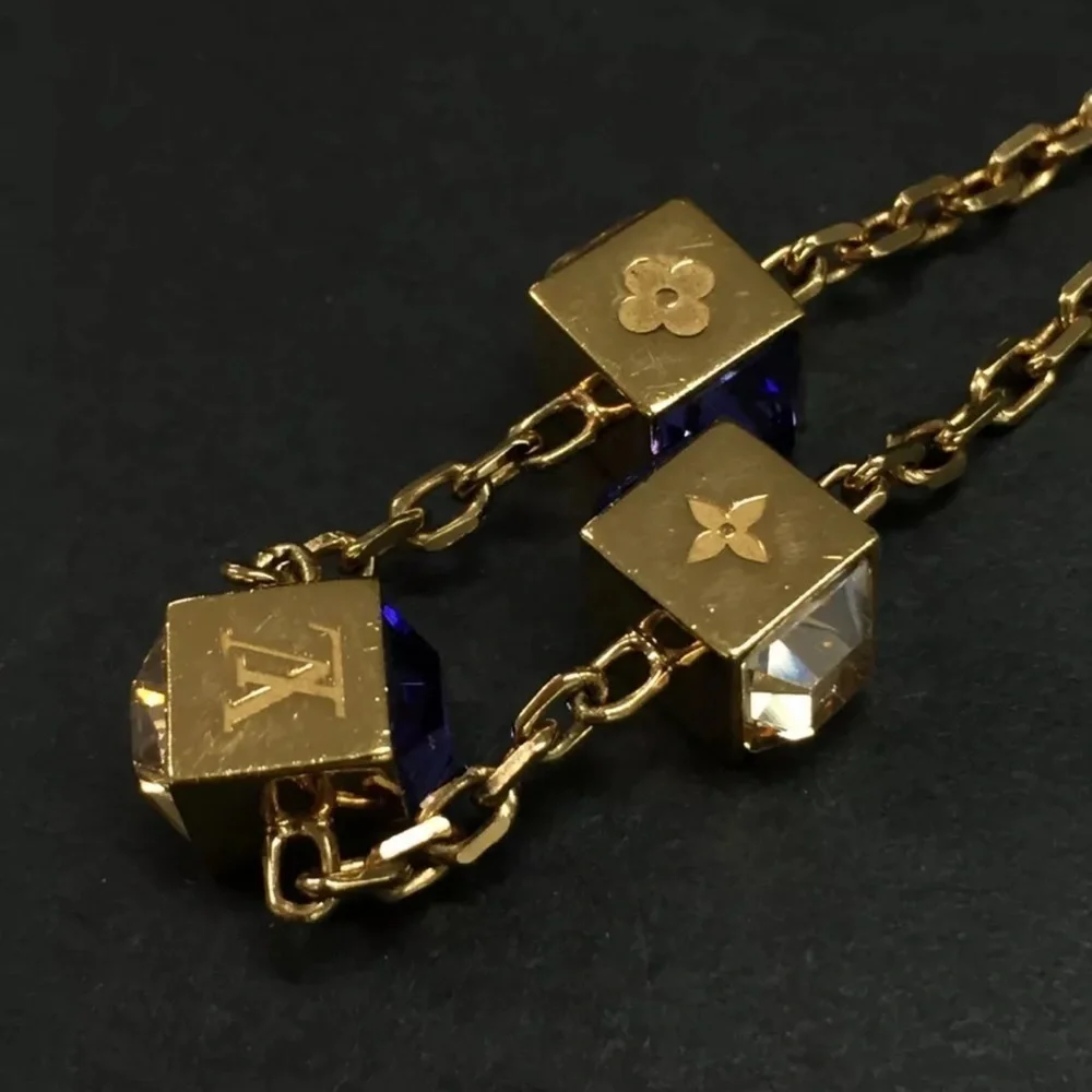 Louis Vuitton Collier Gamble Gold Tone Necklace Women’s